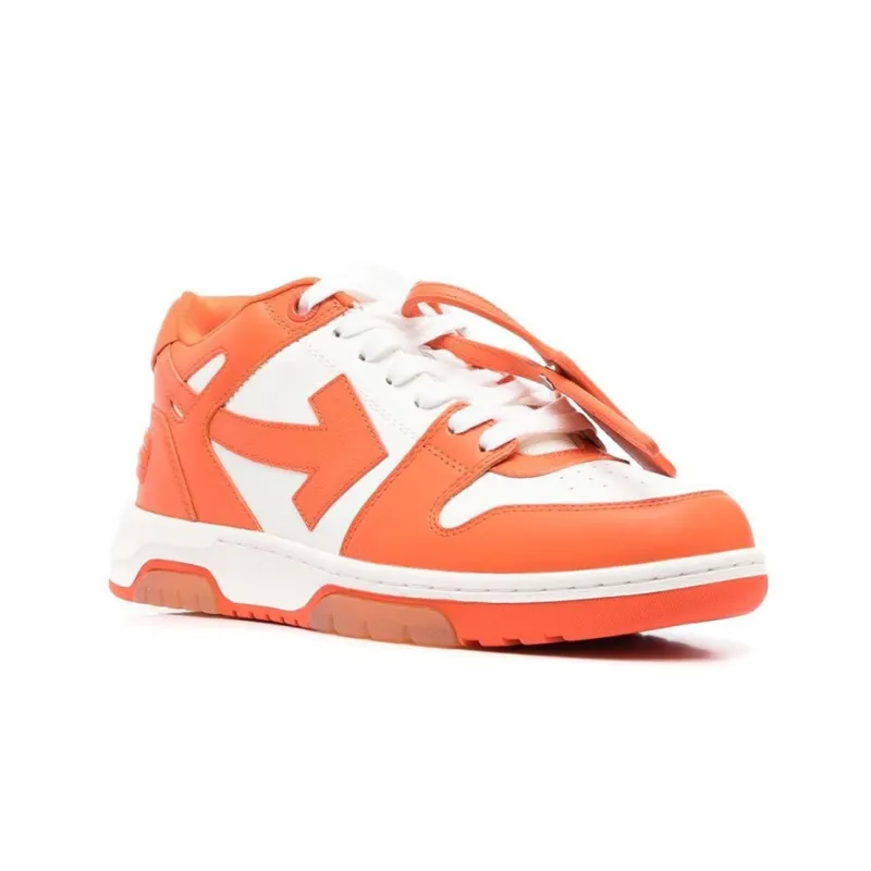 OFF WHITE Out Of Office Ooo Low Tops White Orange-2