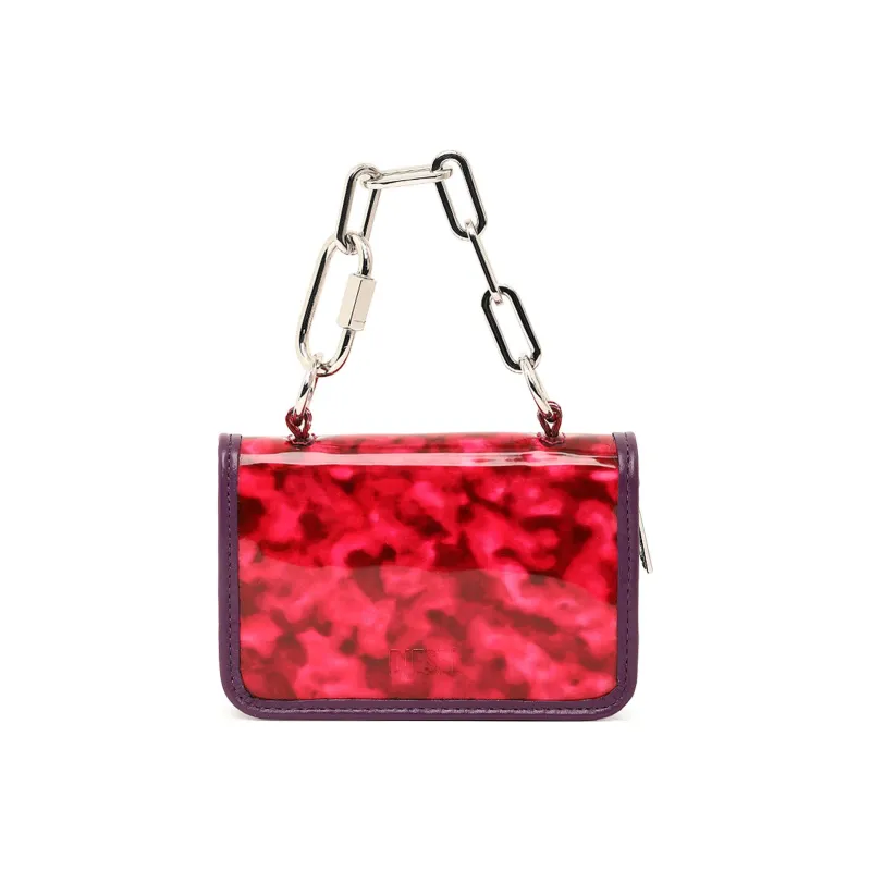 DIESEL PU Polyurethane Wallet Women's Red-1