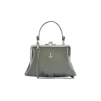 Vivienne Westwood Granny Frame Leather Dumpling Bag Portable Shoulder Bag Crossbody Bag Wallet Women's Light Green