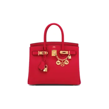 HERMES Birkin Epsom Leather Birkin Bag Handbags Women's Q5 Rouge Casaque National Flag Red