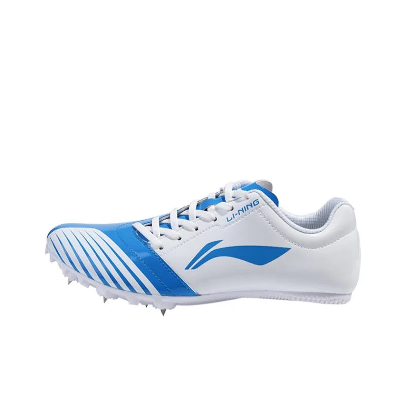 LiNing Breathable Coverage Impact Resistant Lightweight Low Top Running Shoes Unisex Blue White-0