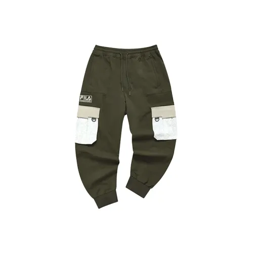 FILA FUSION Cargo Pants Men Tie Grass Green