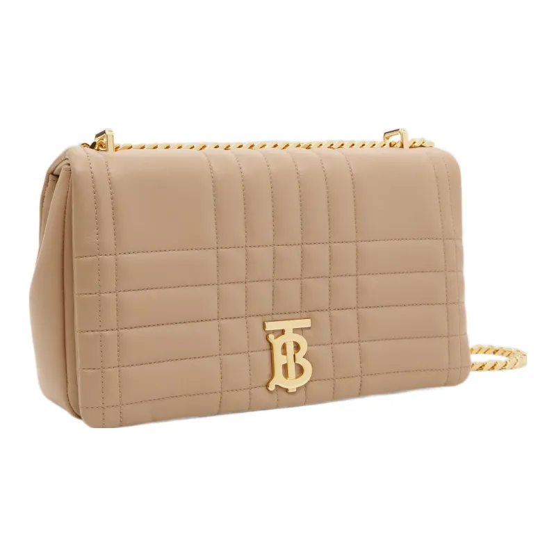 Burberry Lola Lola Bag Lambskin Shoulder Bag Crossbody Bag Medium Size Women's Khaki-1