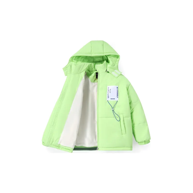 GENANX Letter Detachable Hood Loose Fit Puffer Jacket Unisex-7