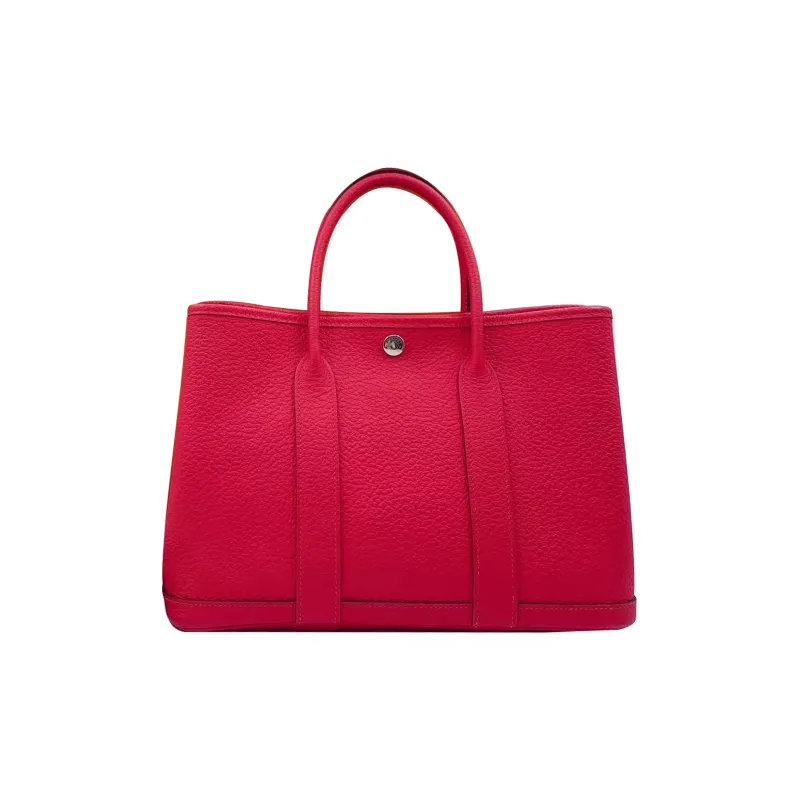HERMES Garden Party Negonda Calfskin Garden Bag Handbag Women's S3 Rouge De Coeur Heart Red-0