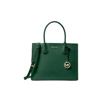 MICHAEL KORS Mercer Cow Split Leather Shoulder Bag Crossbody Bag Handbag Large Size Women's Grass Green