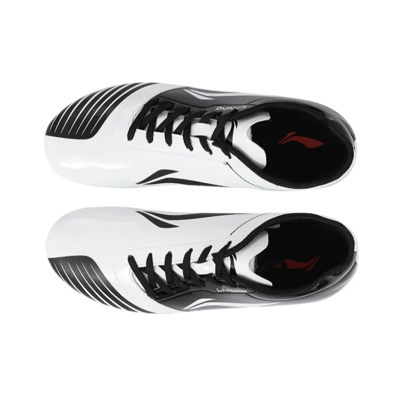 LiNing Slip Resistant And Abrasion Resistant Coverage Low Top Running Shoes Unisex Black White-2