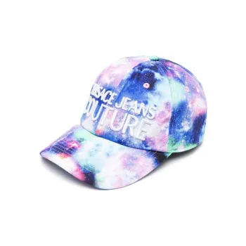VERSACE JEANS Logo embroidered Galaxy print Cap