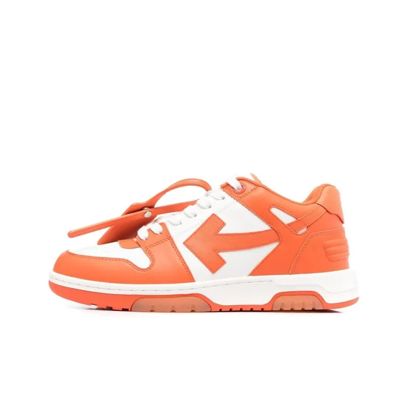 OFF WHITE Out Of Office Ooo Low Tops White Orange-0