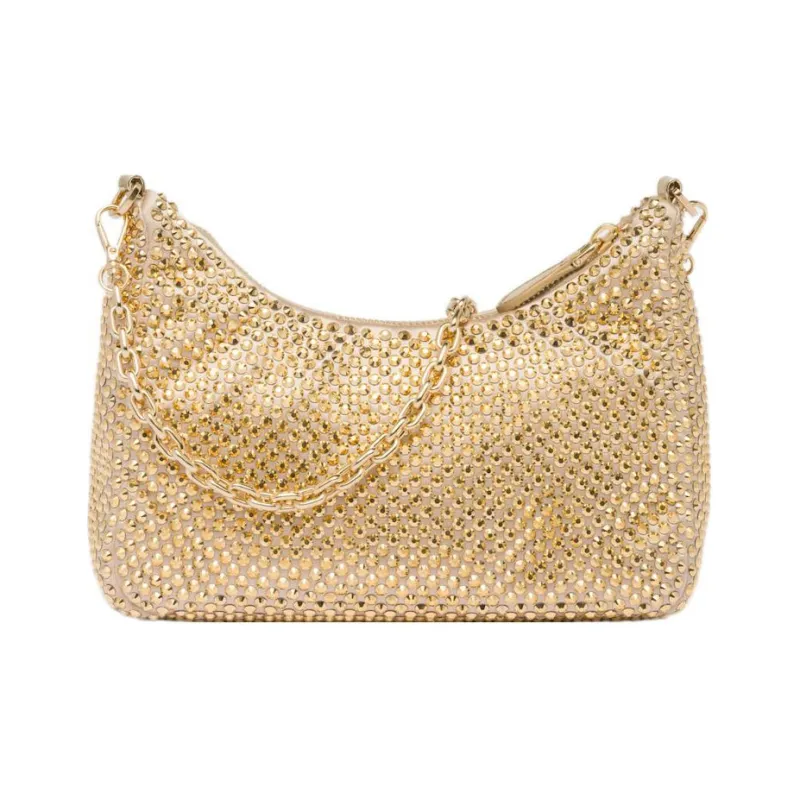 PRADA Re Edition Faux Crystal Satin Fabric Combo Bag Crossbody Bag Shoulder Bag Women's Platinum-1