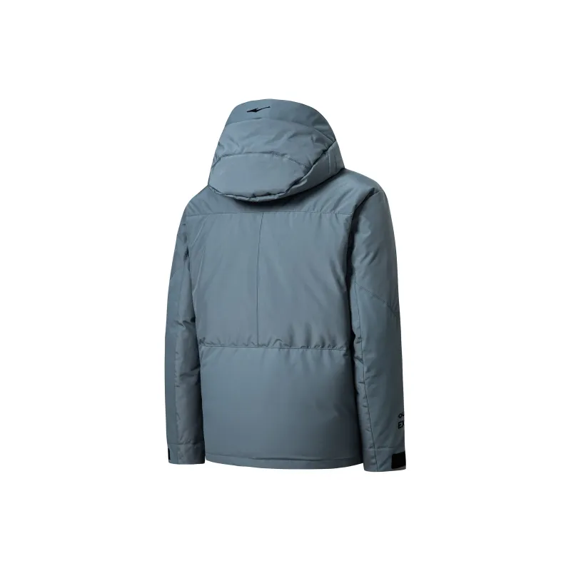 Erke Down Jacket Men's Cyan Smoke Gray-1