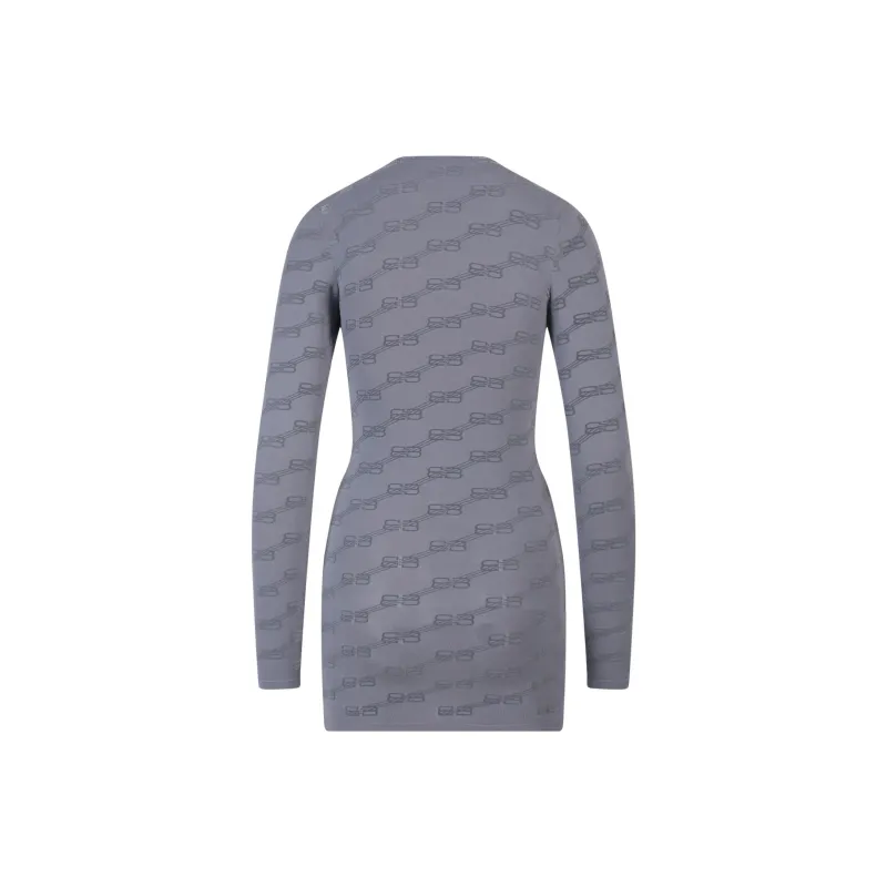 Balenciaga FW22 Long-Sleeved Dresses Slim Fit Women's Purple-1