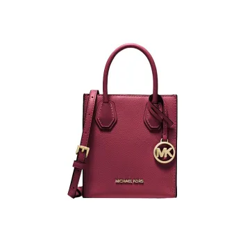 MICHAEL KORS Mercer Leather Trunk Bag, Handbag, Shoulder Bag, Crossbody Bag Extra Small Women's Fuchsia