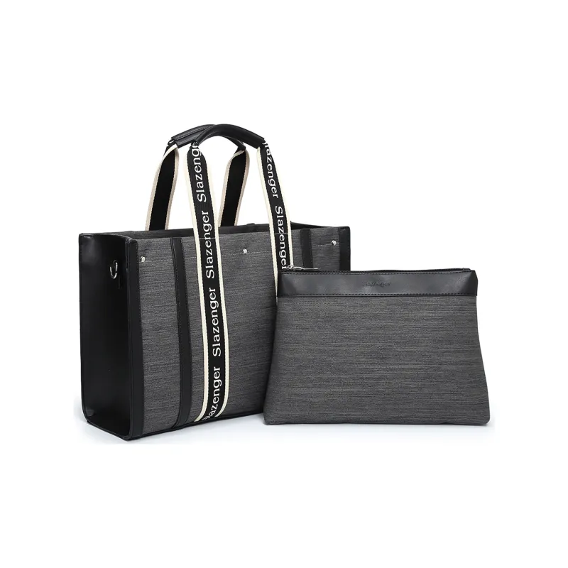 Slazenger Canvas With PU Canvas Bag Combo Bag Tote Tote Bag Shopping Bag Crossbody Handbag Regular Unisex Multicolor-2