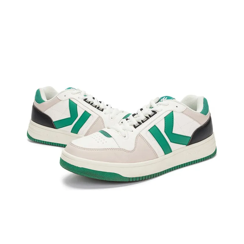 Kappa Low Top Skateboard Shoes Unisex White Green Gray-3
