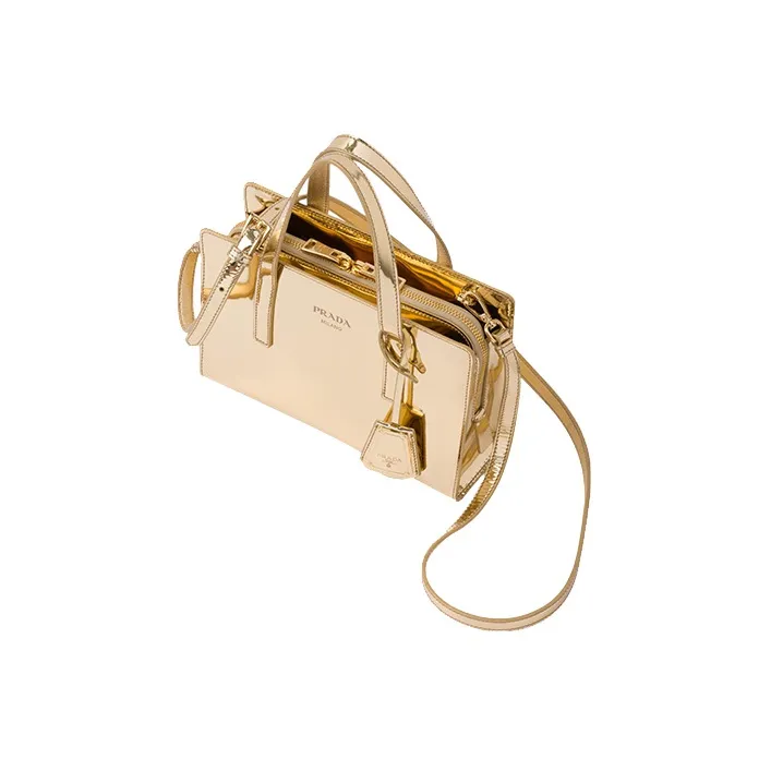 PRADA Re-Edition Leather Tote Bag Shopping Bag Shoulder Bag Crossbody Bag Handbag Mini Women's Gold-1