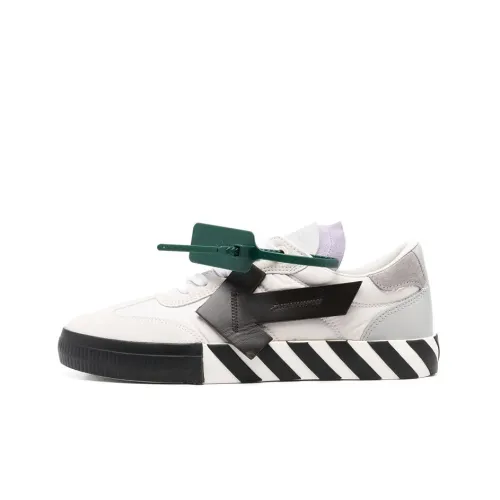 OFF-WHITE Vulcanized Skateboard Shoes Men Low-Top White Gray