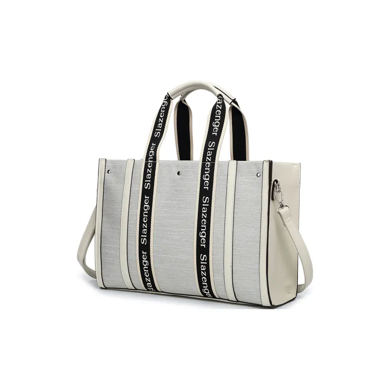 Slazenger Canvas With PU Canvas Bag Combo Bag Tote Tote Bag Shopping Bag Crossbody Handbag Regular Unisex Multicolor-5