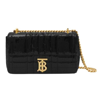 Burberry Lola Lola Bag Leather Handbag Shoulder Bag Crossbody Bag Small Size Women's Black