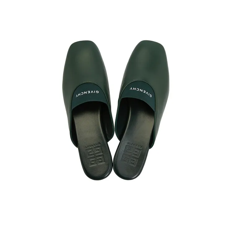 GIVENCHY Wrap toe Slippers Women's Green-2