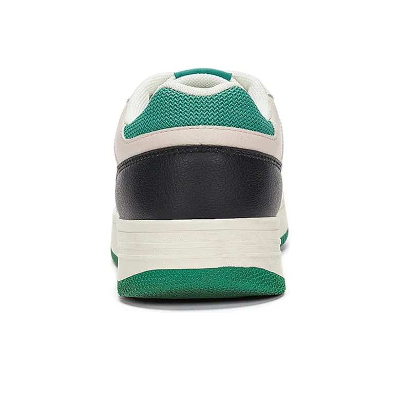 Kappa Low Top Skateboard Shoes Unisex White Green Gray-4
