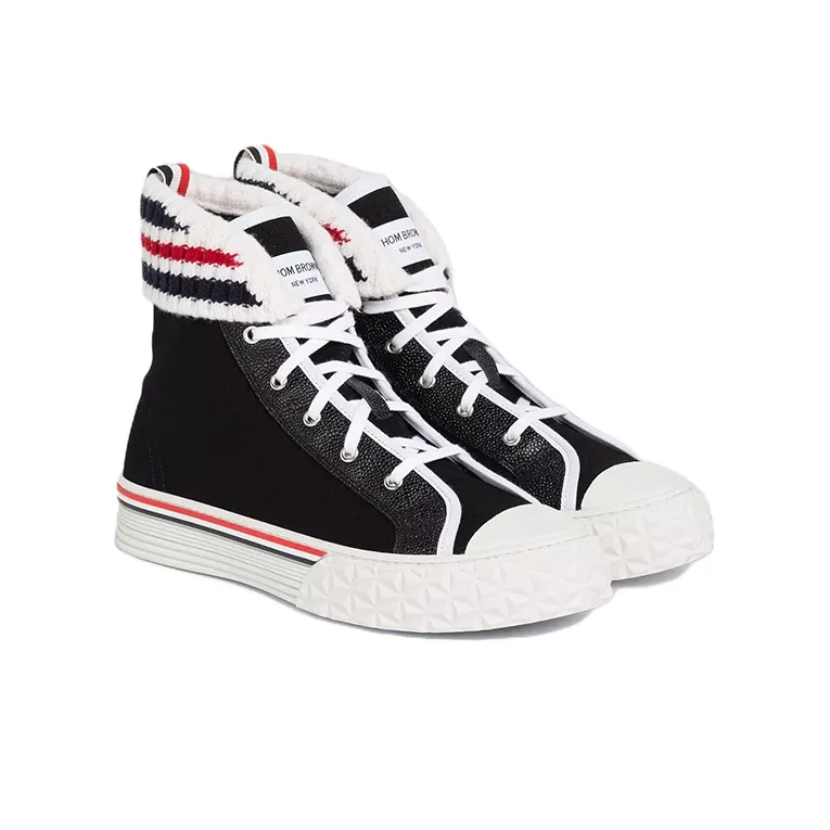 THOM BROWNE Tartan-sole RWB Stripe Sneakers-2