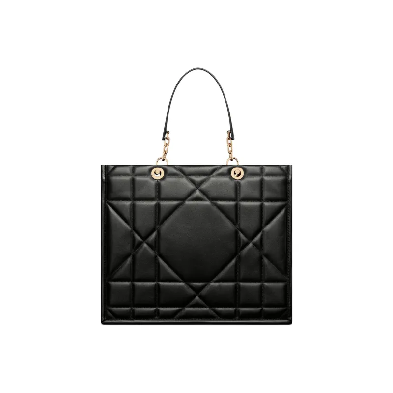 DIOR Calfskin Tote Bag, Shopping Bag, Shoulder Bag, Handbag Tubas Women's Black-2