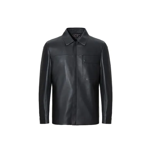 RARE Leather Jackets Men Black