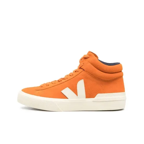 VEJA Skateboard Shoes Women's Mid-Top Orange/White