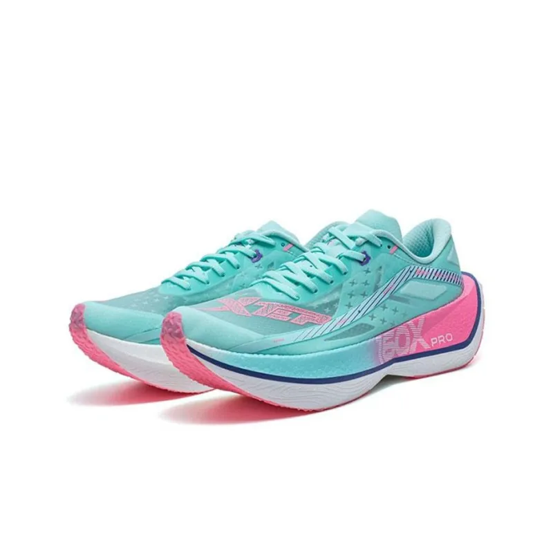 XTEP 160X 2.0 Pro Cushioning Anti Slip Wear Resistant Breathability Low Top Running Shoes Women's Blue-1