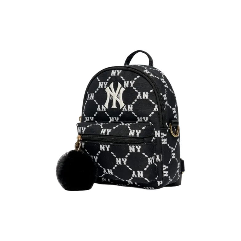 MLB Monogram Collection Polyester Backpack Mini Women's Black-0