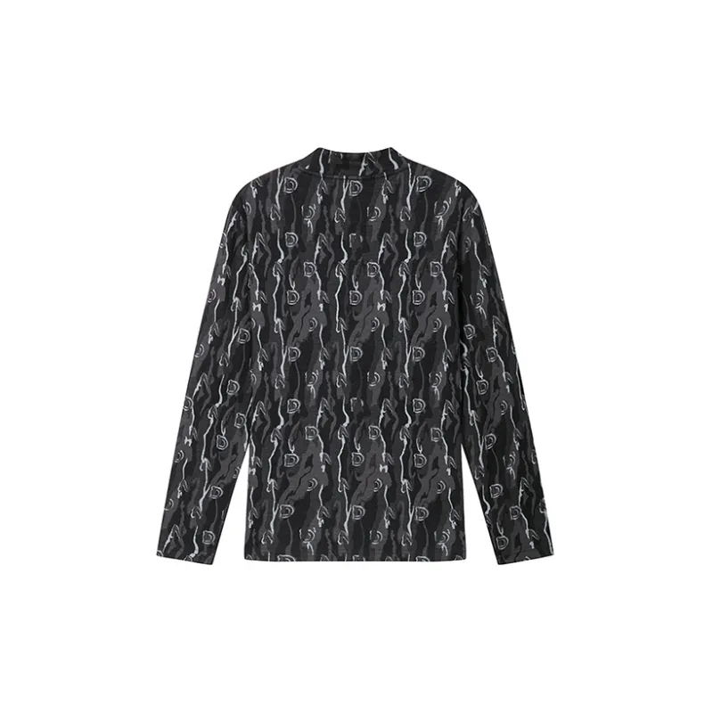 DAVID NAMAN FW22 Long Sleeved T Shirt Men's Gray-1