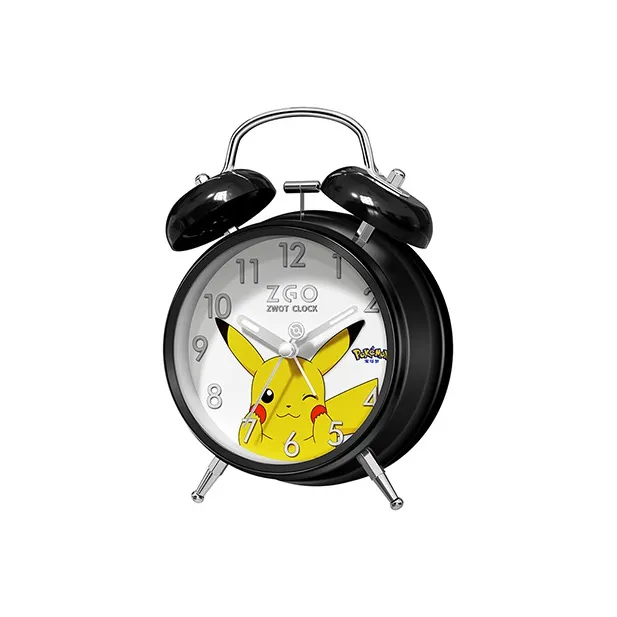 Zgo Sweeping Seconds Movement Alarm Clock Unisex White-5