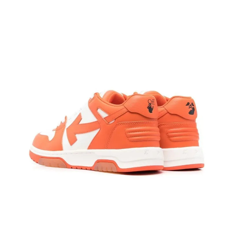 OFF WHITE Out Of Office Ooo Low Tops White Orange-3