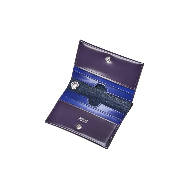 DIESEL Cow Leather Card Holder Women's Purple-2
