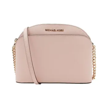 MICHAEL KORS Leather Dome Bag Crossbody Bag Women's Cream Pink
