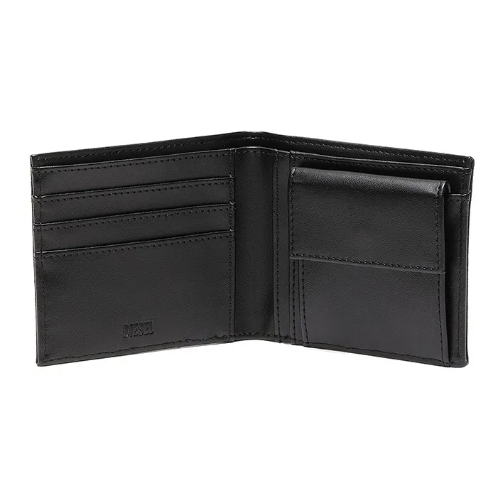 DIESEL Wax-Treated Canvas Wallet Small Size Men's Blue-4