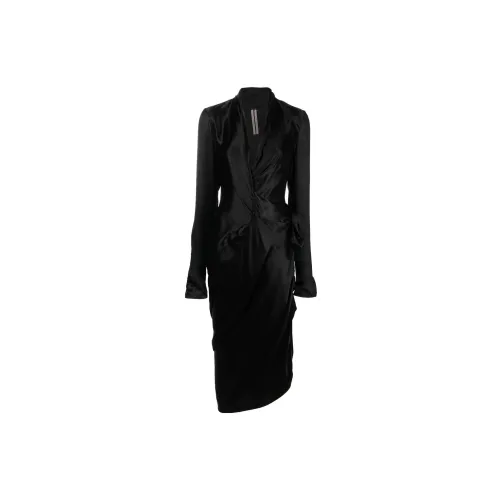 RICK OWENS Long-Sleeved Dresses Women's Black