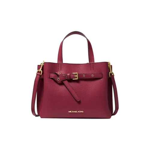 MICHAEL KORS Cow Split Leather tote Liuto Bag Shopping Bag Crossbody Handbag Small Size Women's Mulberry Red
