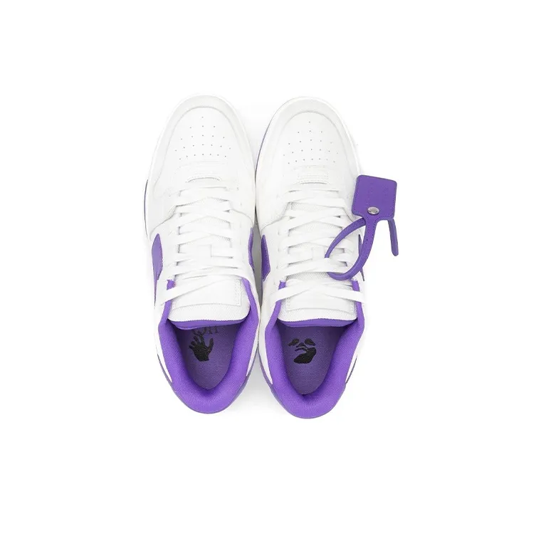 OFF WHITE Out Of Office 'OOO' Low Tops White Purple White-2