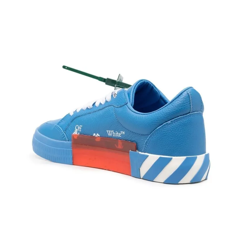 OFF WHITE Vulc Low Leather Blue White-3