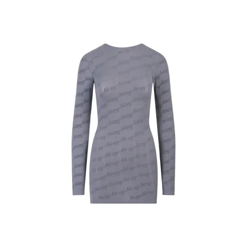 Balenciaga Long-Sleeved Dresses Women's Purple