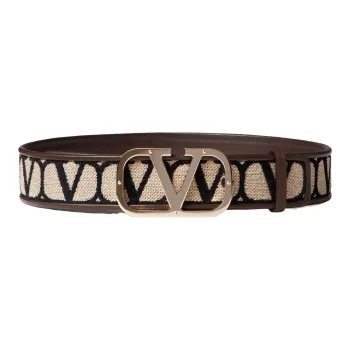 Valentino Letter Logo Vintage Smooth Buckle Women's Width 4cm