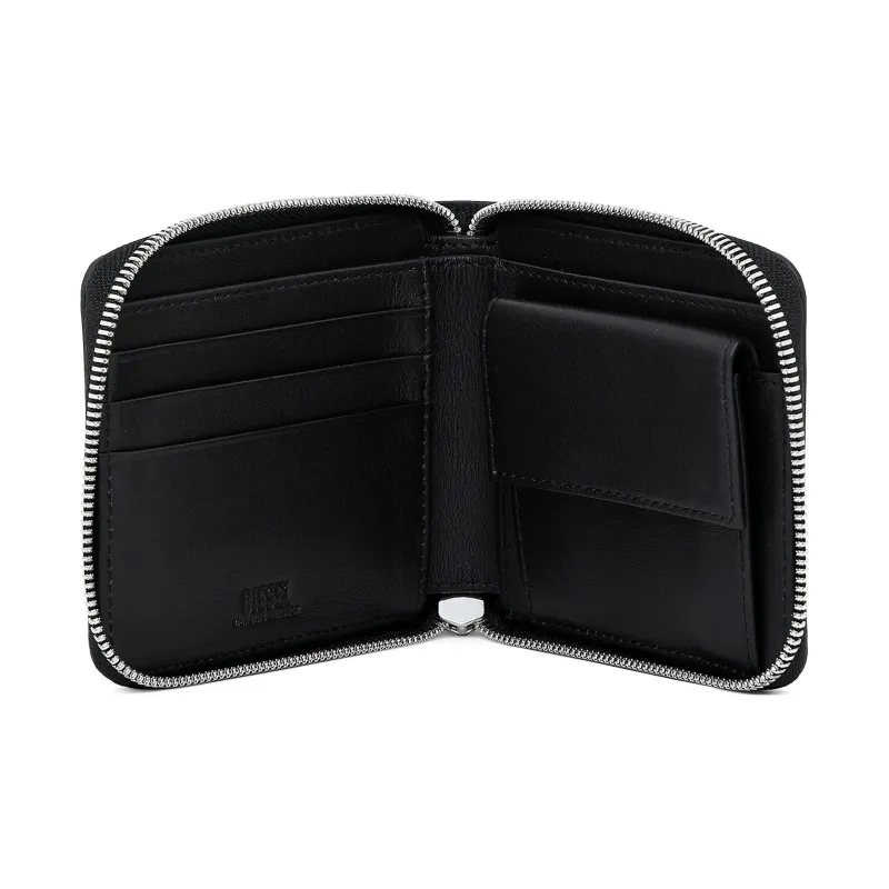 DIESEL Smooth Cow Leather Wallet Extra Small Men's Black-2