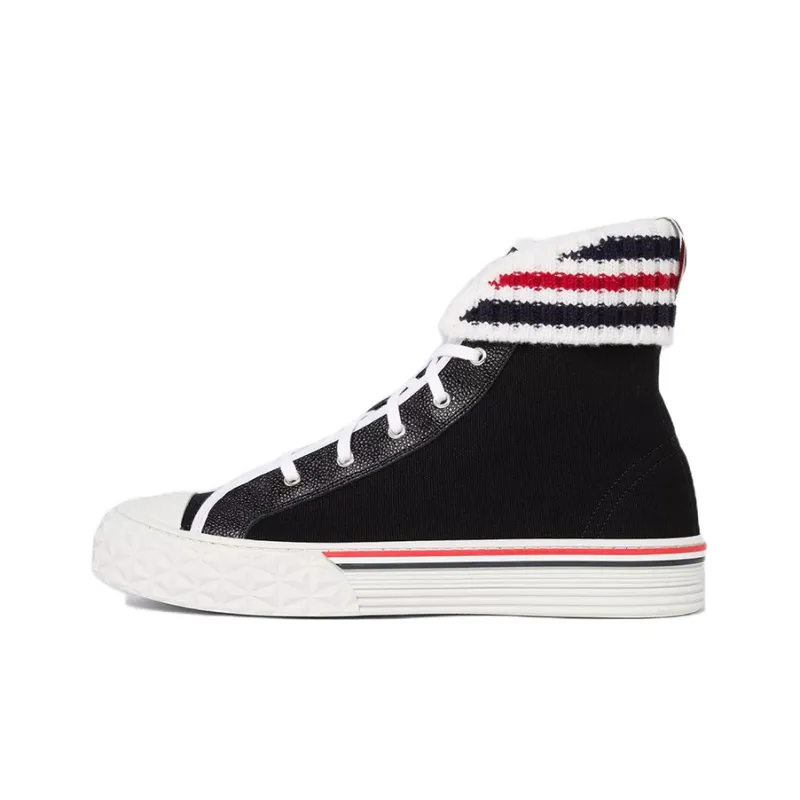 THOM BROWNE Tartan-sole RWB Stripe Sneakers-0