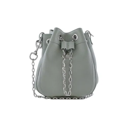 Vivienne Westwood PU Bucket house Bag, Handbag, Shoulder house Bag, Crossbody house Bag Trumpets Women's Light Green