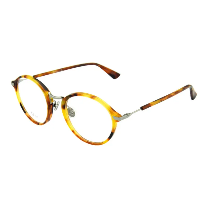 DIOR Plate And Metal Round Optical Glasses Unisex-0