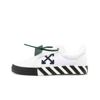OFF WHITE Low Vulcanized Canvas Suede White Navy Blue