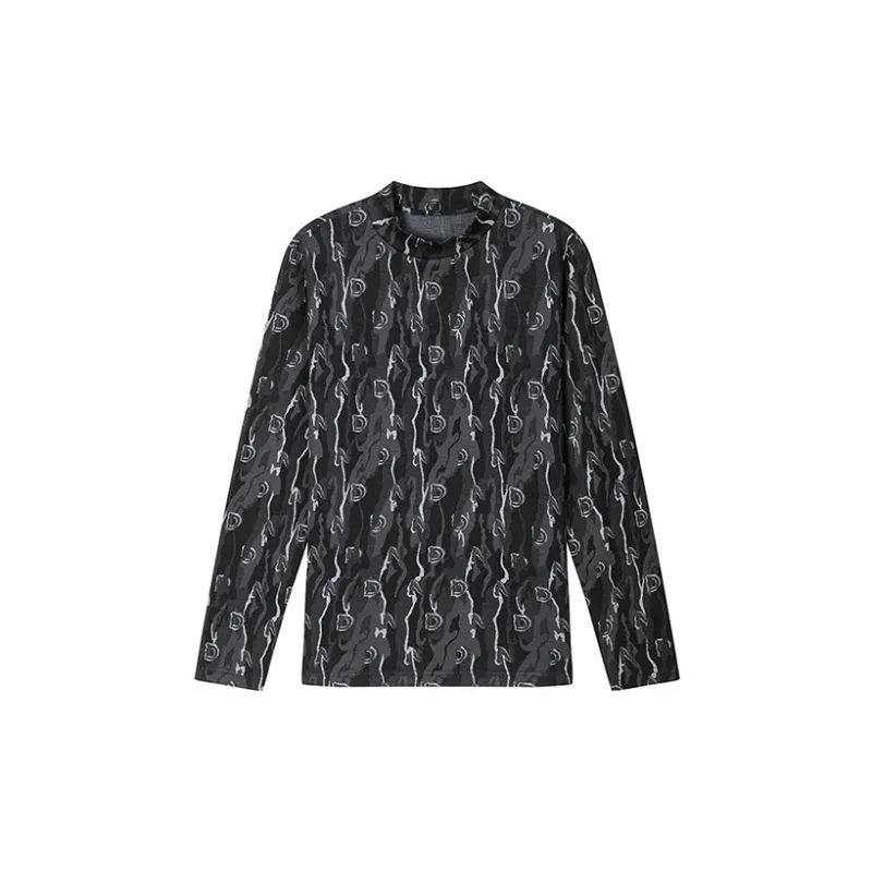 DAVID NAMAN FW22 Long Sleeved T Shirt Men's Gray-0