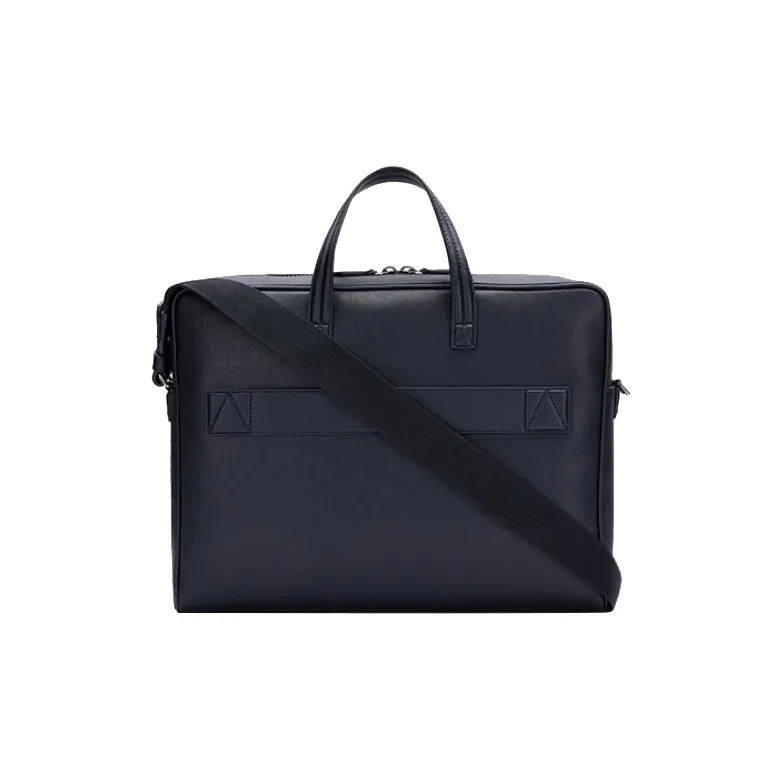 BALLY Fabric With Cow Leather Briefcase, Shoulder Bag, Crossbody Bag, Handbag Regular Men's Black-4